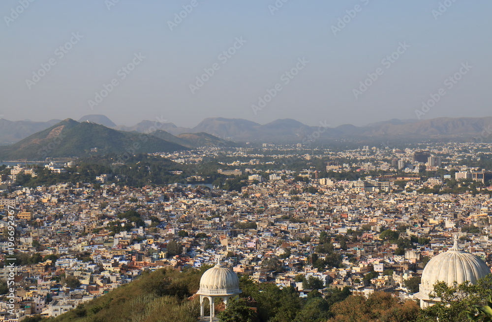 Cityscape of historical city Udaipur India 