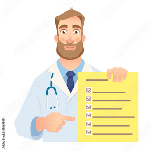 doctor holding checklist