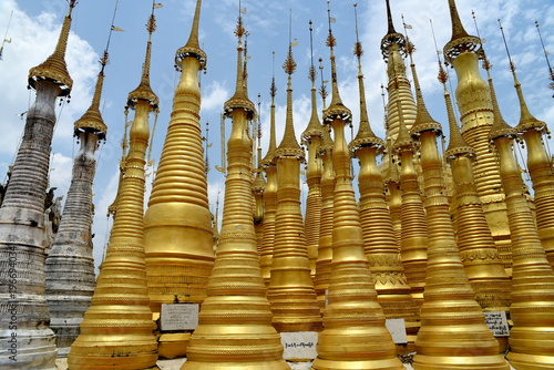 Inle Lake, golden pagoda, Burma - Myamar photo