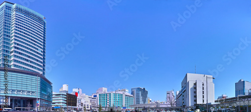 静岡駅前の風景（パノラマ）