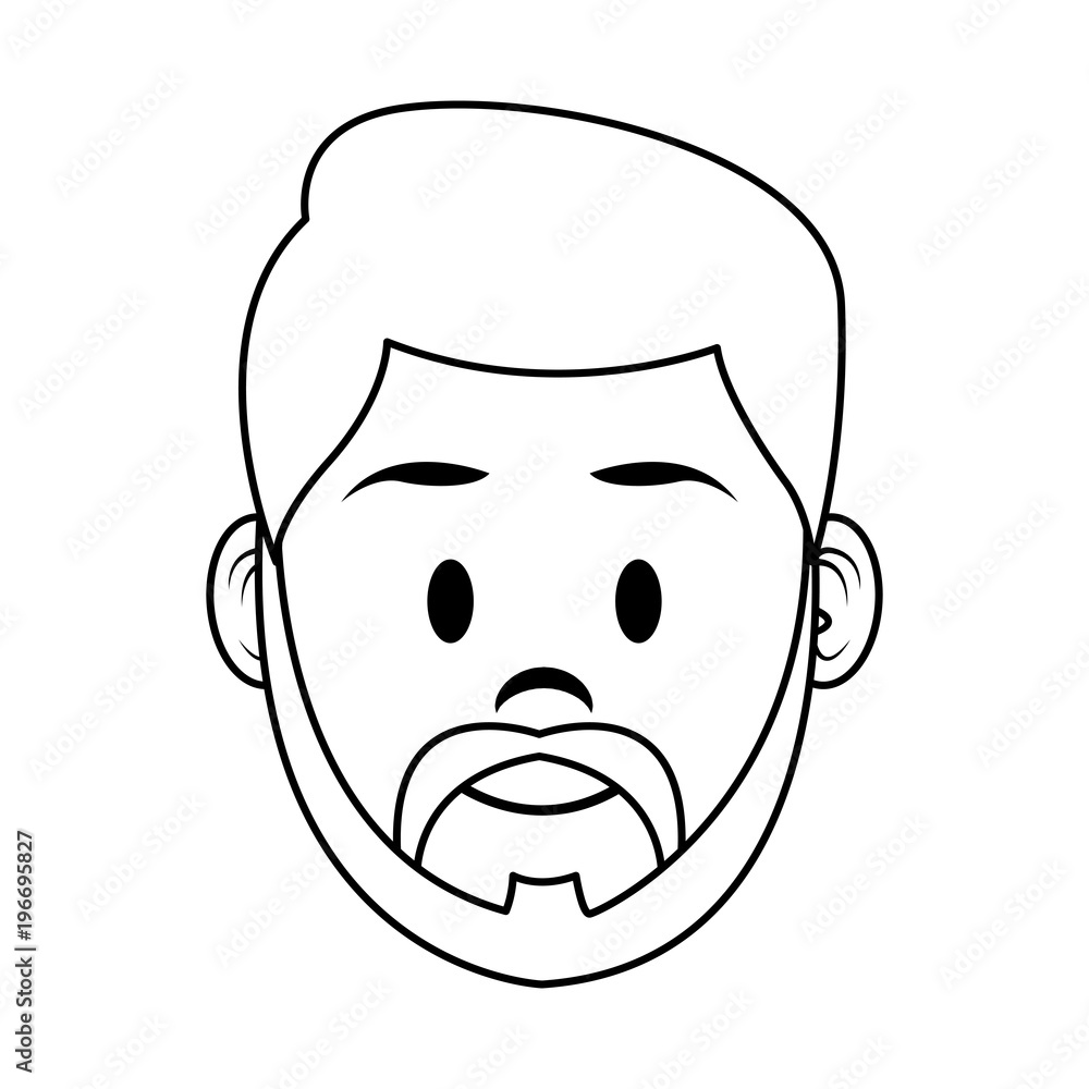 Young man face cartoon vector illustration graphic design Young man face cartoon vector illustration graphic design