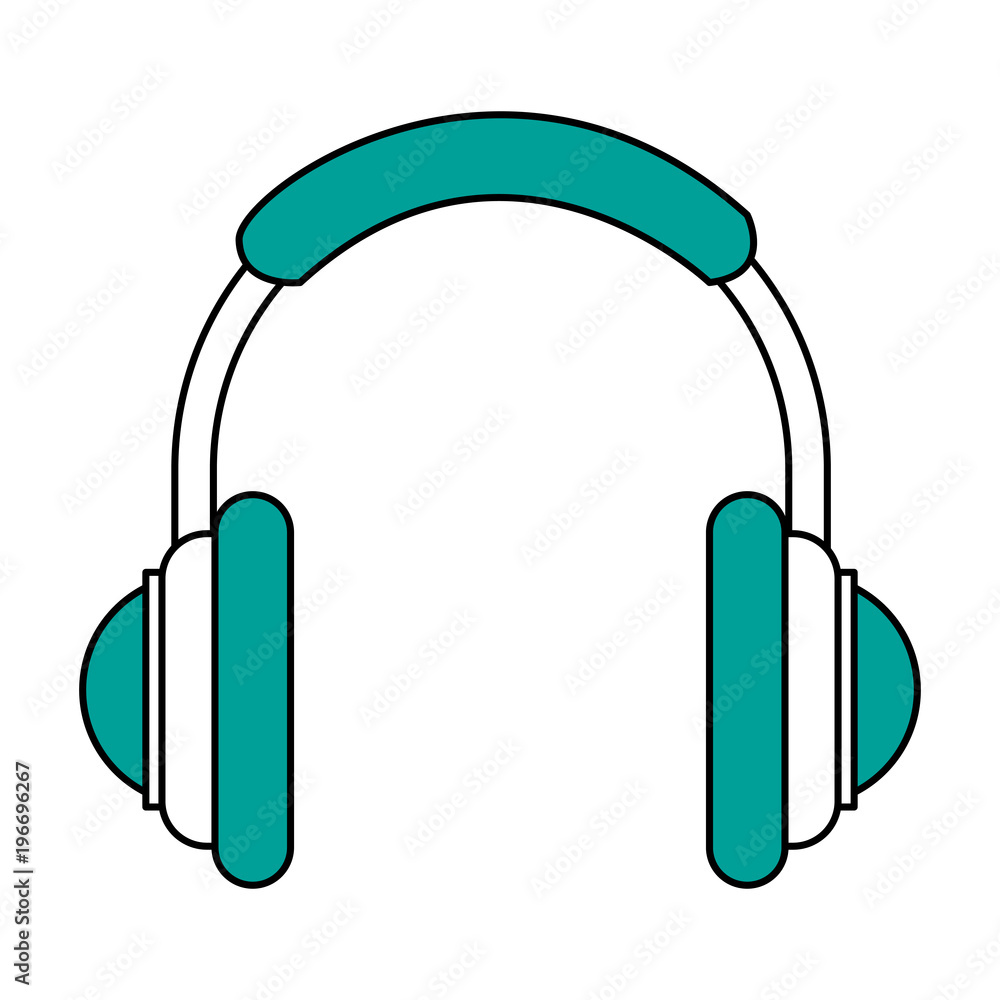 Call center headset vector illustration graphic design Call center headset vector illustration graphic design