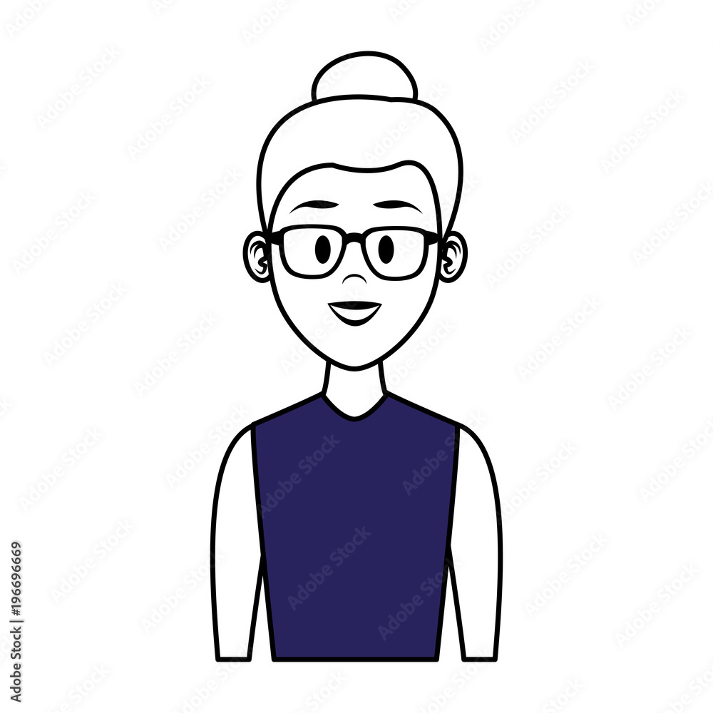 Young woman cartoon vector illustration graphic design