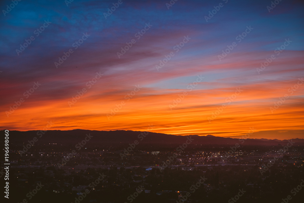 Beautiful sunset in the Los Angeles Valley Beautiful sunset in the Los Angeles Valley