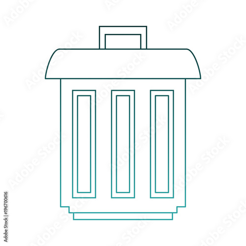 Pixelated trash can vector illustration graphic design