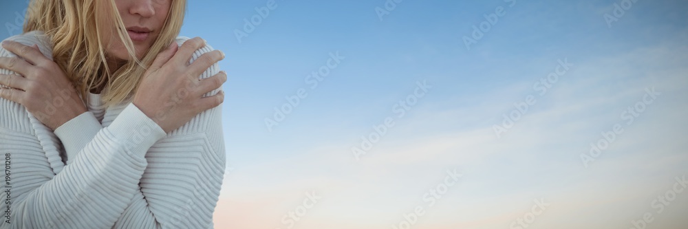 Composite image of portrait of beautiful blonde women Composite image of portrait of beautiful blonde women