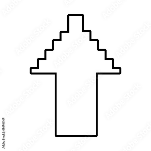 Pixelated arrow up vector illustration graphic design