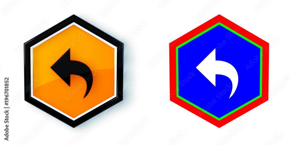 Ikona sześciobok 3D sześciokąt