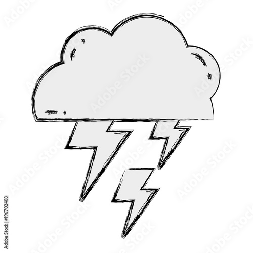 grunge cloud with thunders weather to electry rays