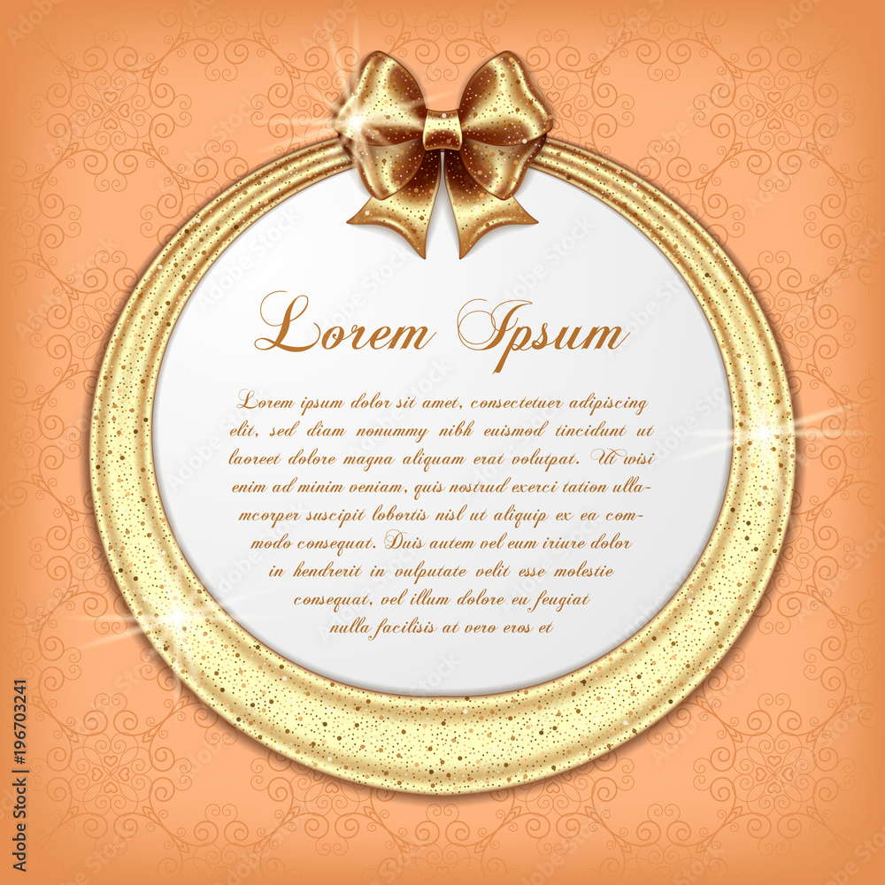 Retro background with silk bow. Greeting card or invitation template. Vector Illustration Retro background with silk bow. Greeting card or invitation template. Vector Illustration