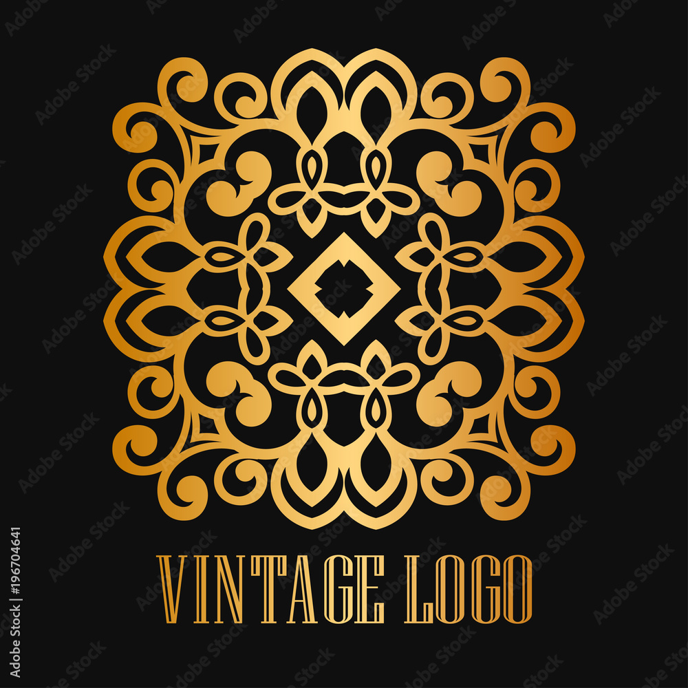 Vintage ornamental logo