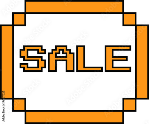 Yellow dot shopping sticker Written as SALE