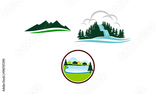 Mountain Lake Template Set