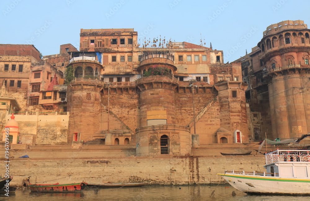 Ganges river Ganga Mahal ghat Varanasi India