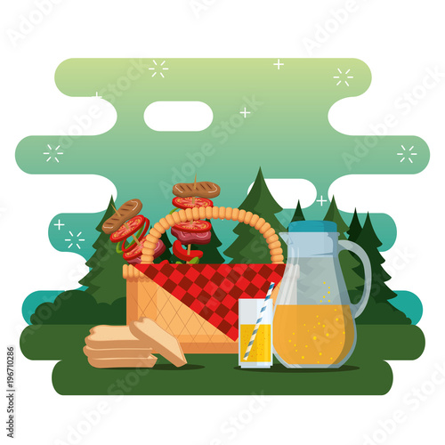 picnic party celebration scene