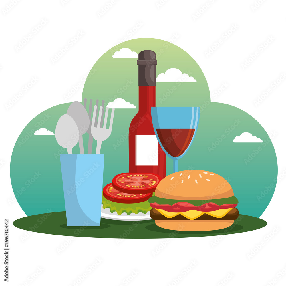 picnic party celebration scene picnic party celebration scene