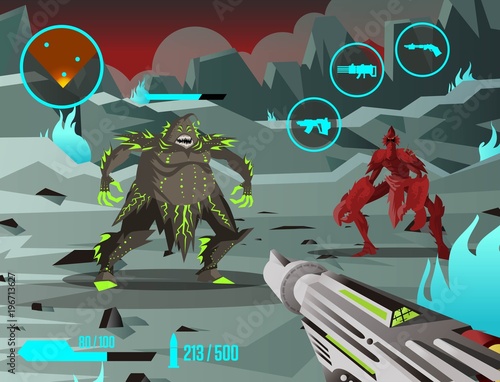 shooter videogame weapons