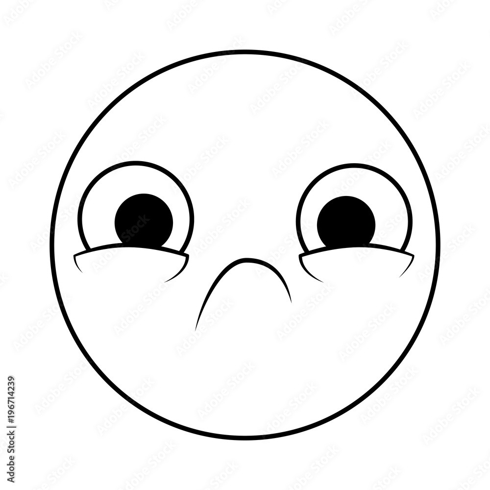 emoticon circular face kawaii character emoticon circular face kawaii character