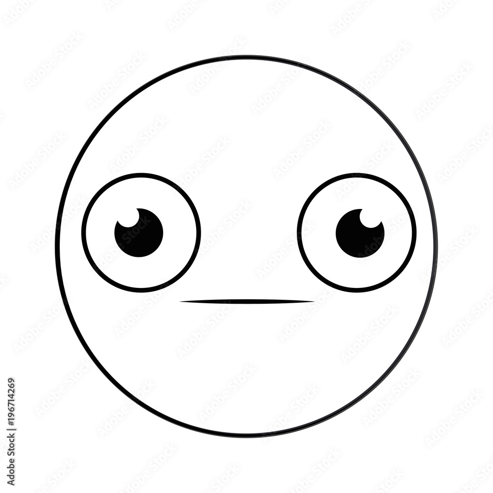 emoticon circular face kawaii character emoticon circular face kawaii character