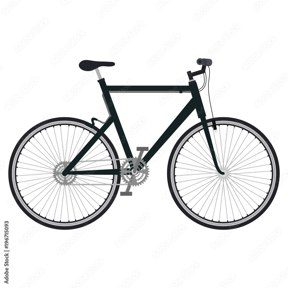 bicycle vehicle isolated icon