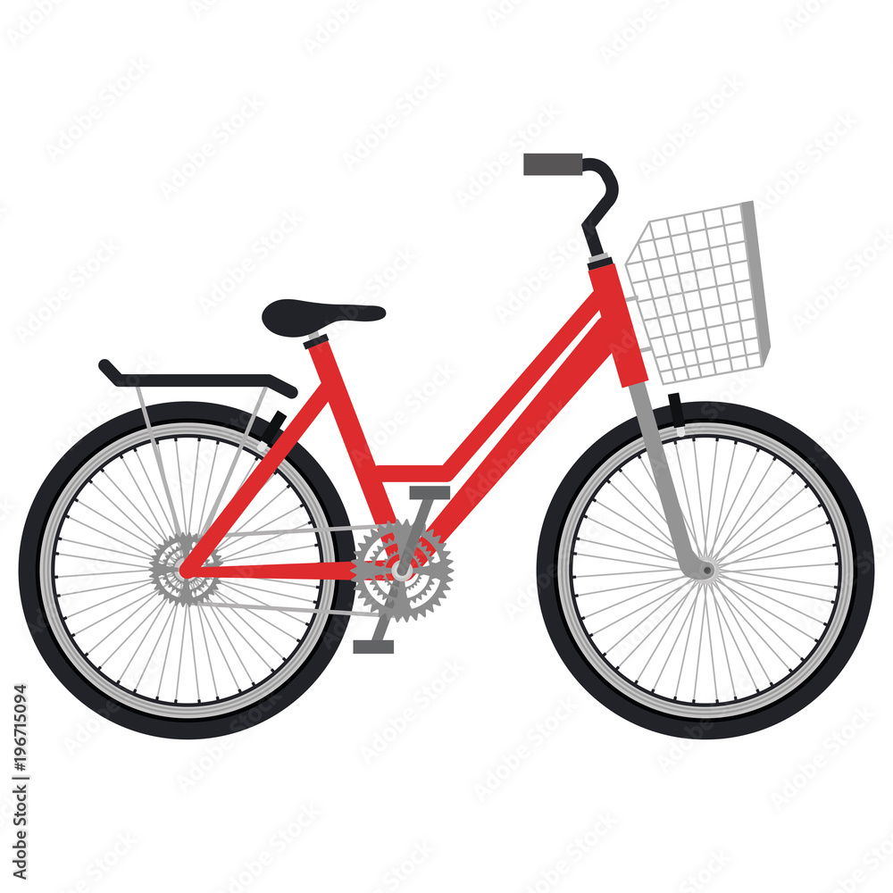 Obraz premium bicycle with basket isolated icon
