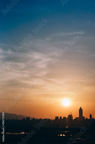 Taipei sunset skyline  Taiwan