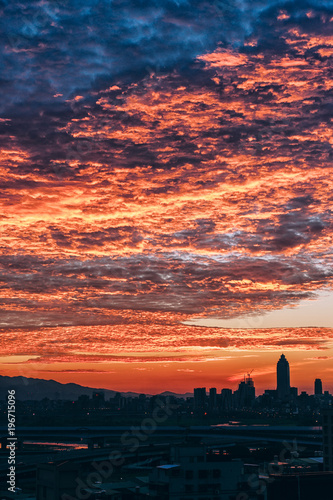 Taipei sunset skyline, Taiwan