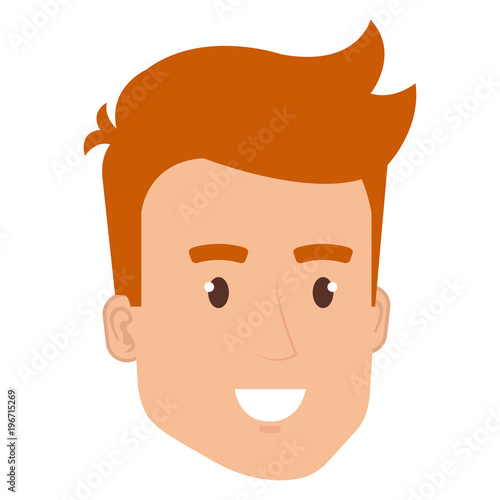 young man head avatar character