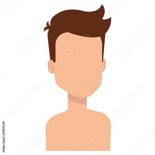 young man shirtless avatar character