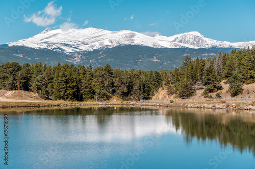 Lake at Rocky Mountains  Colorado  USA.