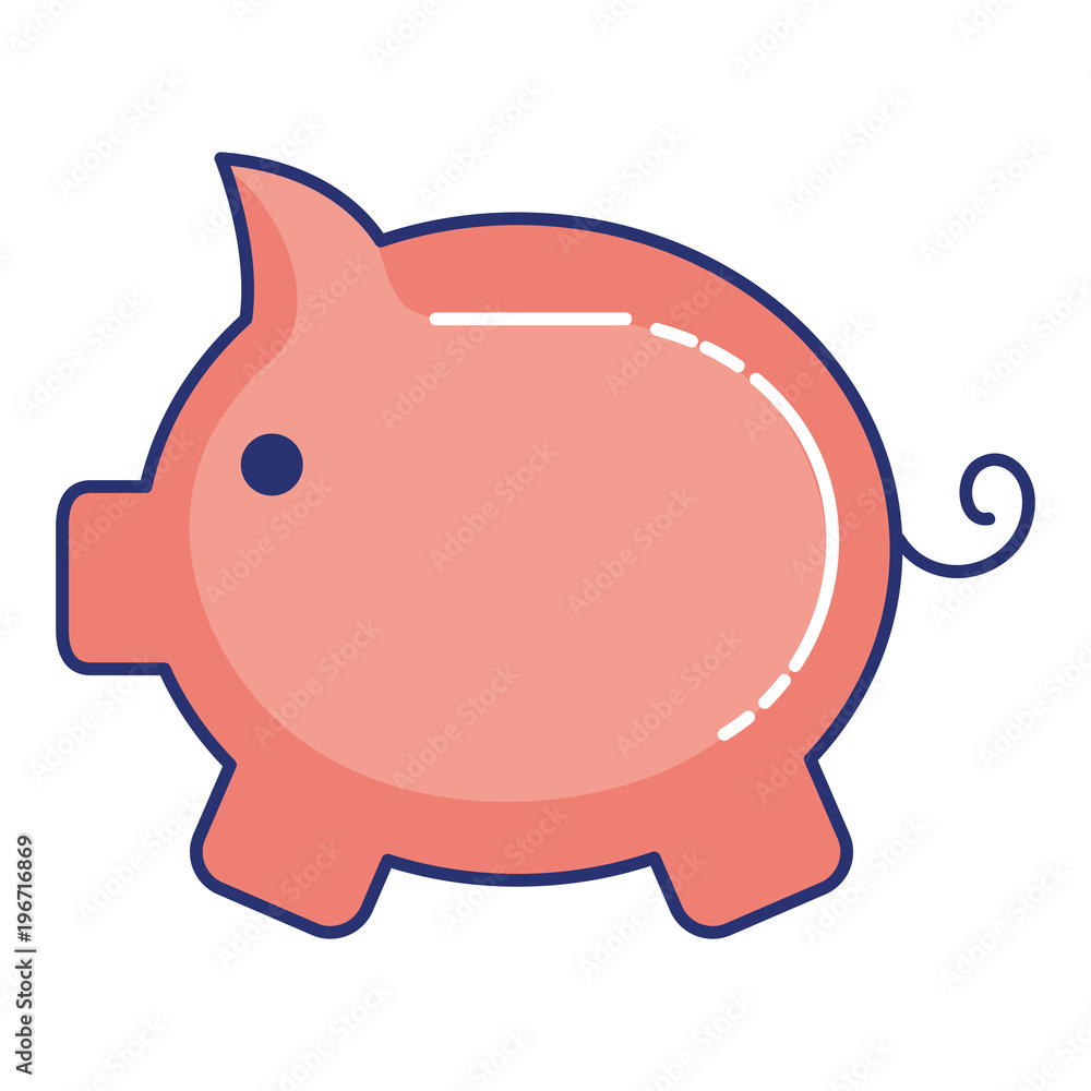Fototapeta premium piggy savings isolated icon