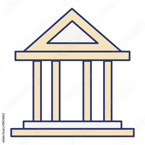 bank building isolated icon