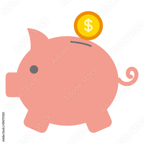 piggy savings isolated icon