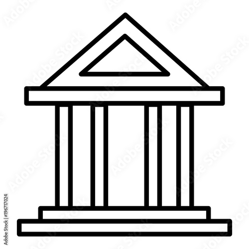 bank building isolated icon
