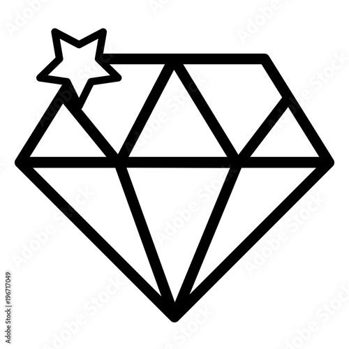 diamond luxury isolated icon