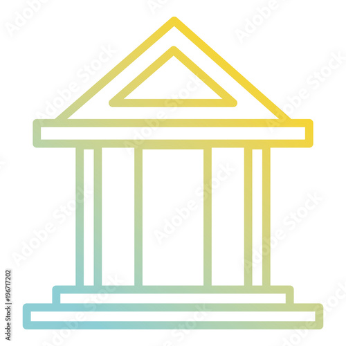 bank building isolated icon