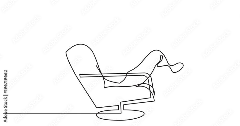 Animation of one line drawing of man sitting and reading Animation of one line drawing of man sitting and reading