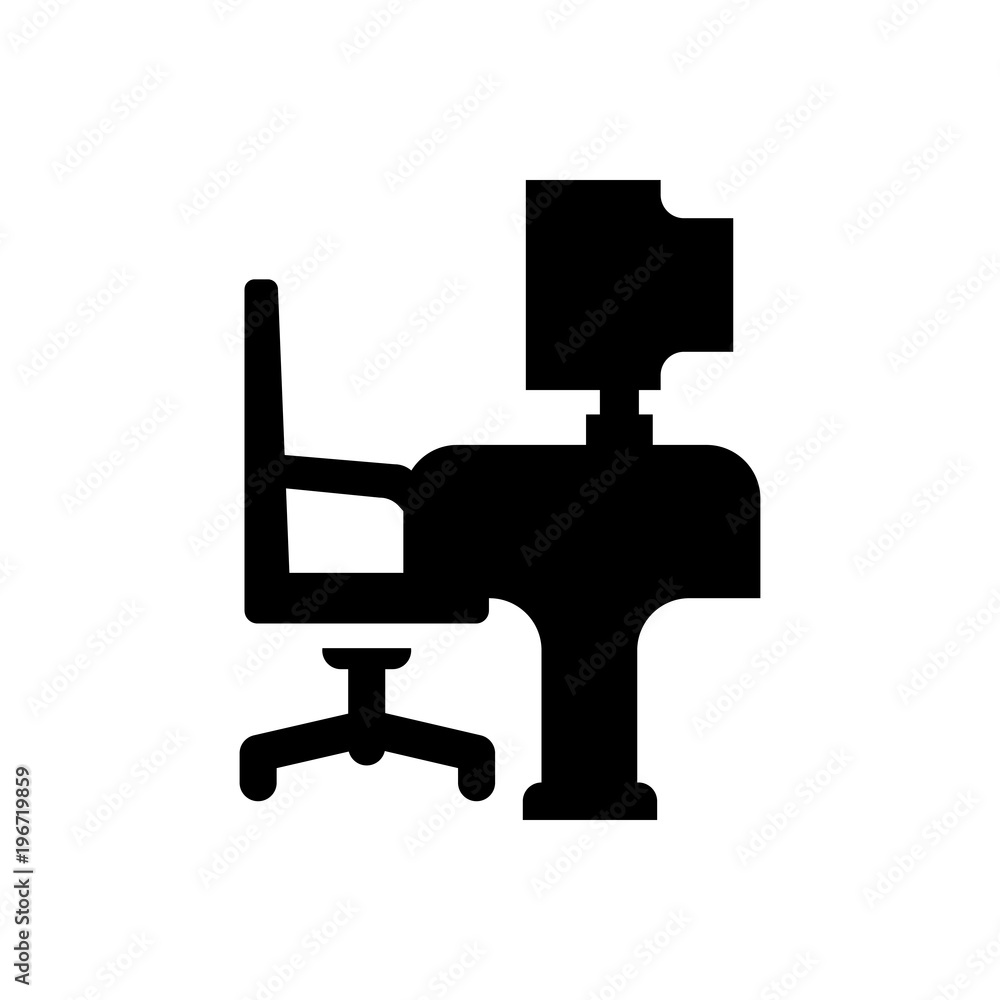 office table filled vector icon office table filled vector icon