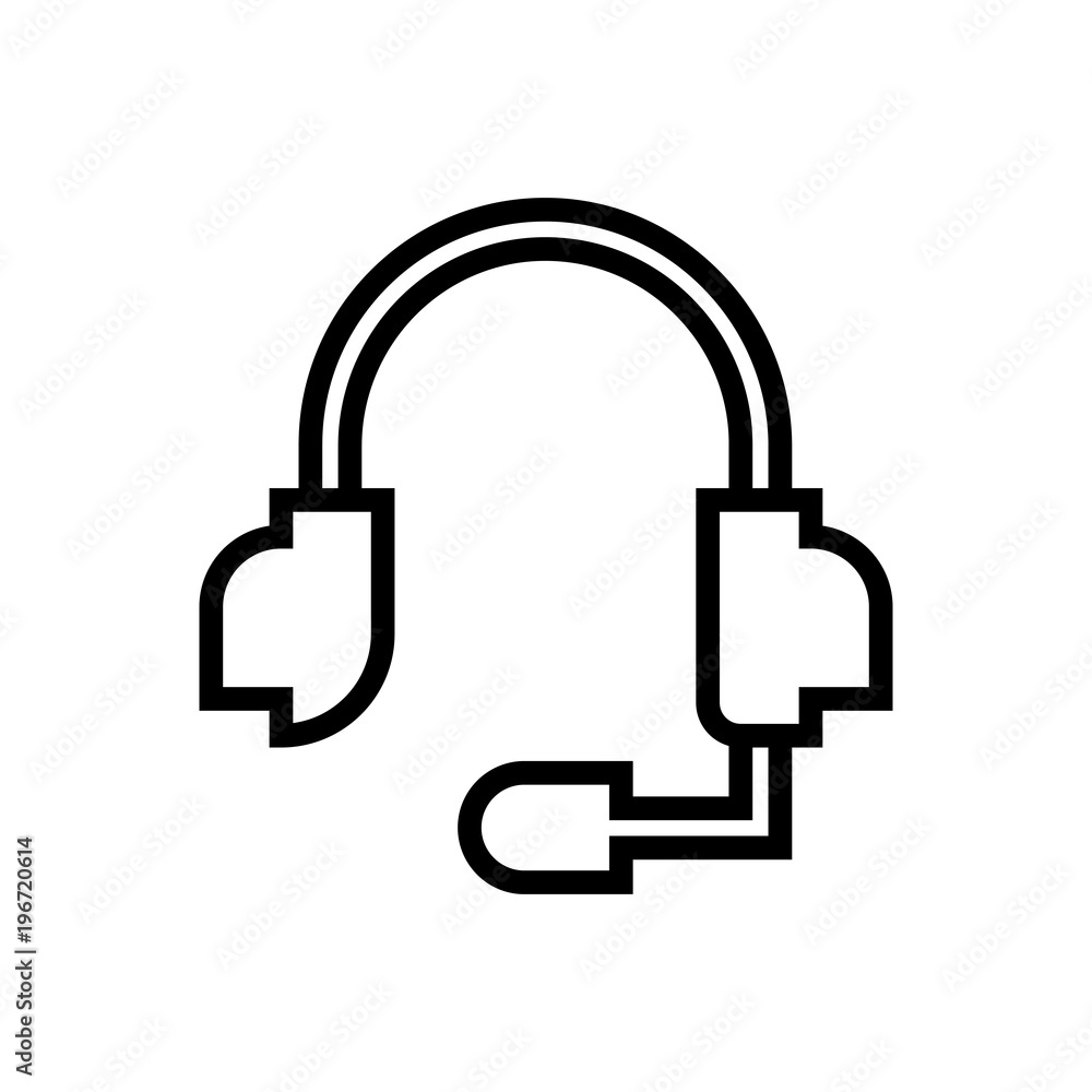headphones with microphone outlined vector icon,headset outlined symbol. Simple, modern flat vector illustration for mobile app, website or desktop app headphones with microphone outlined vector icon,headset outlined symbol. Simple, modern flat vector illustration for mobile app, website or desktop app