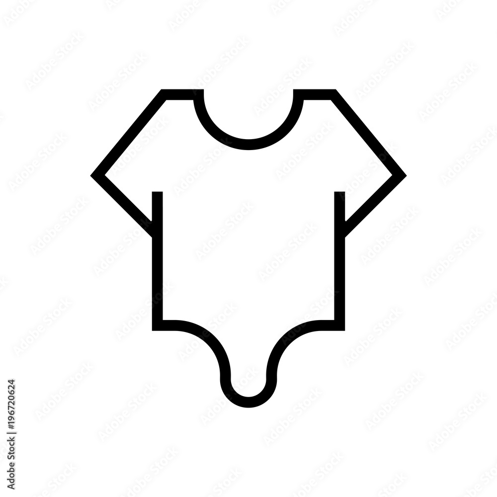 bodysuit outlined vector icon. Simple, modern flat vector illustration for mobile app, website or desktop app bodysuit outlined vector icon. Simple, modern flat vector illustration for mobile app, website or desktop app