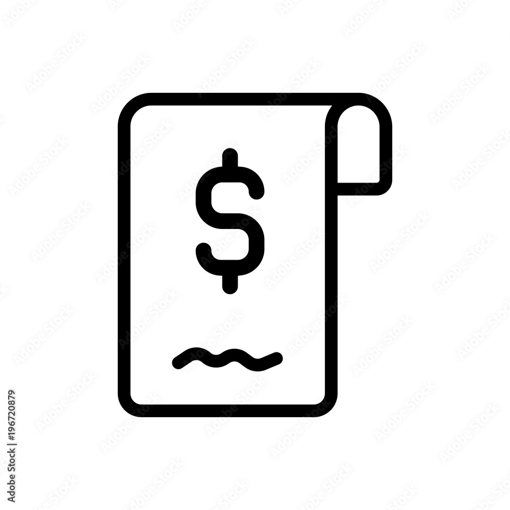 sales document outlined vector icon. Simple, modern flat vector illustration for mobile app, website or desktop app sales document outlined vector icon. Simple, modern flat vector illustration for mobile app, website or desktop app