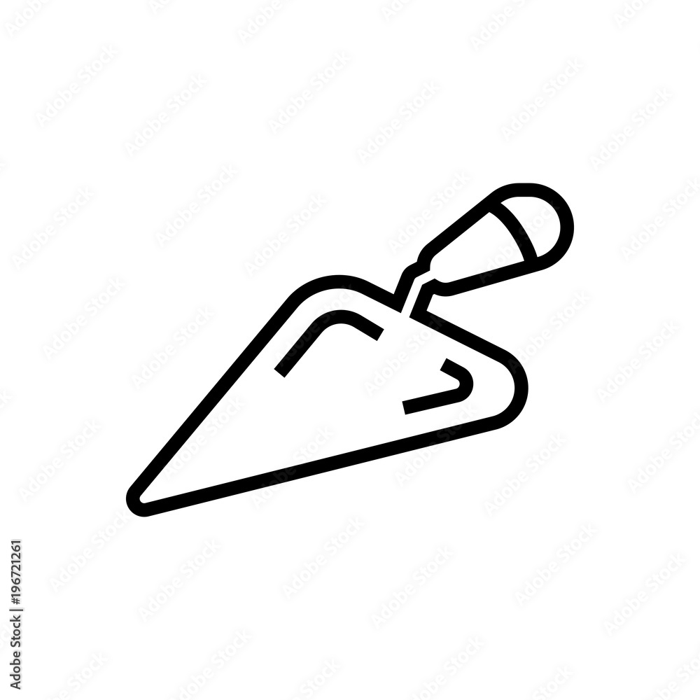 showel outlined vector icon. Outlined symbol of building equipment. Simple, modern flat vector illustration for mobile app, website or desktop app showel outlined vector icon. Outlined symbol of building equipment. Simple, modern flat vector illustration for mobile app, website or desktop app