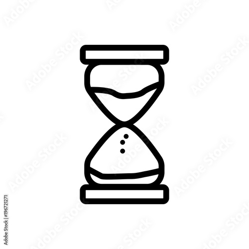 sand clock outlined vector icon. Outlinedsymbol of sandwatch. Simple, modern flat vector illustration for mobile app, website or desktop app