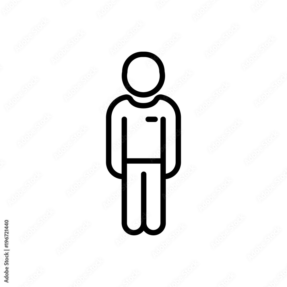 standing person outlined vector icon. Outliined symbol of human. Simple, modern flat vector illustration for mobile app, website or desktop app standing person outlined vector icon. Outliined symbol of human. Simple, modern flat vector illustration for mobile app, website or desktop app