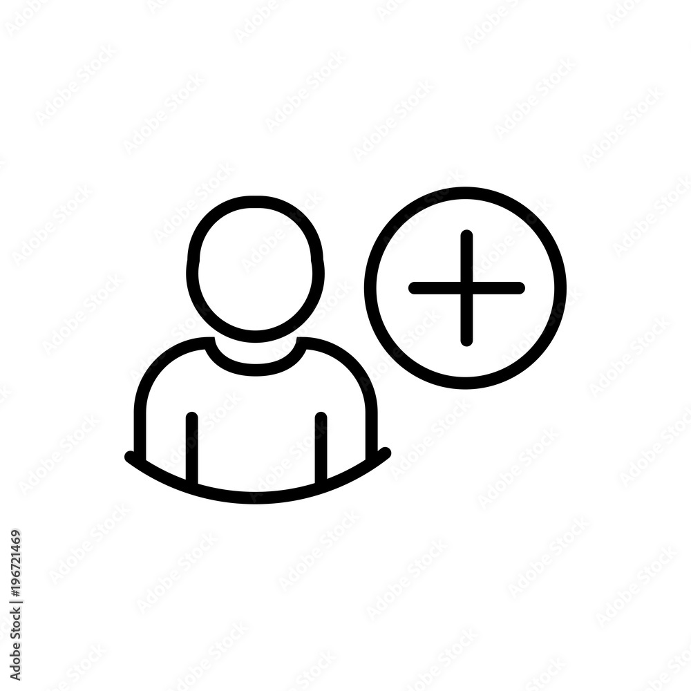 add new profile outlined vector icon. Outlined symbol of create new web account. Simple, modern flat vector illustration for mobile app, website or desktop app add new profile outlined vector icon. Outlined symbol of create new web account. Simple, modern flat vector illustration for mobile app, website or desktop app
