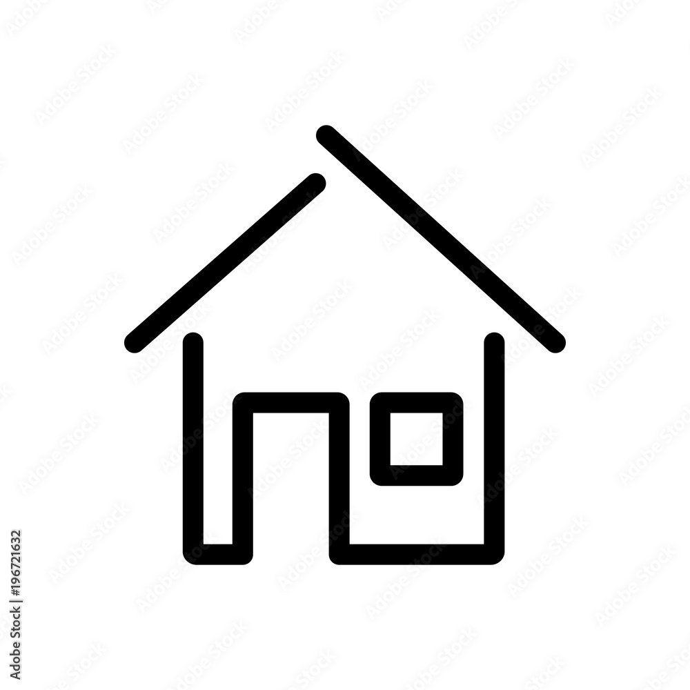 house building outlined vector icon. Outlined symbol of private home. Simple, modern flat vector illustration for mobile app, website or desktop app house building outlined vector icon. Outlined symbol of private home. Simple, modern flat vector illustration for mobile app, website or desktop app