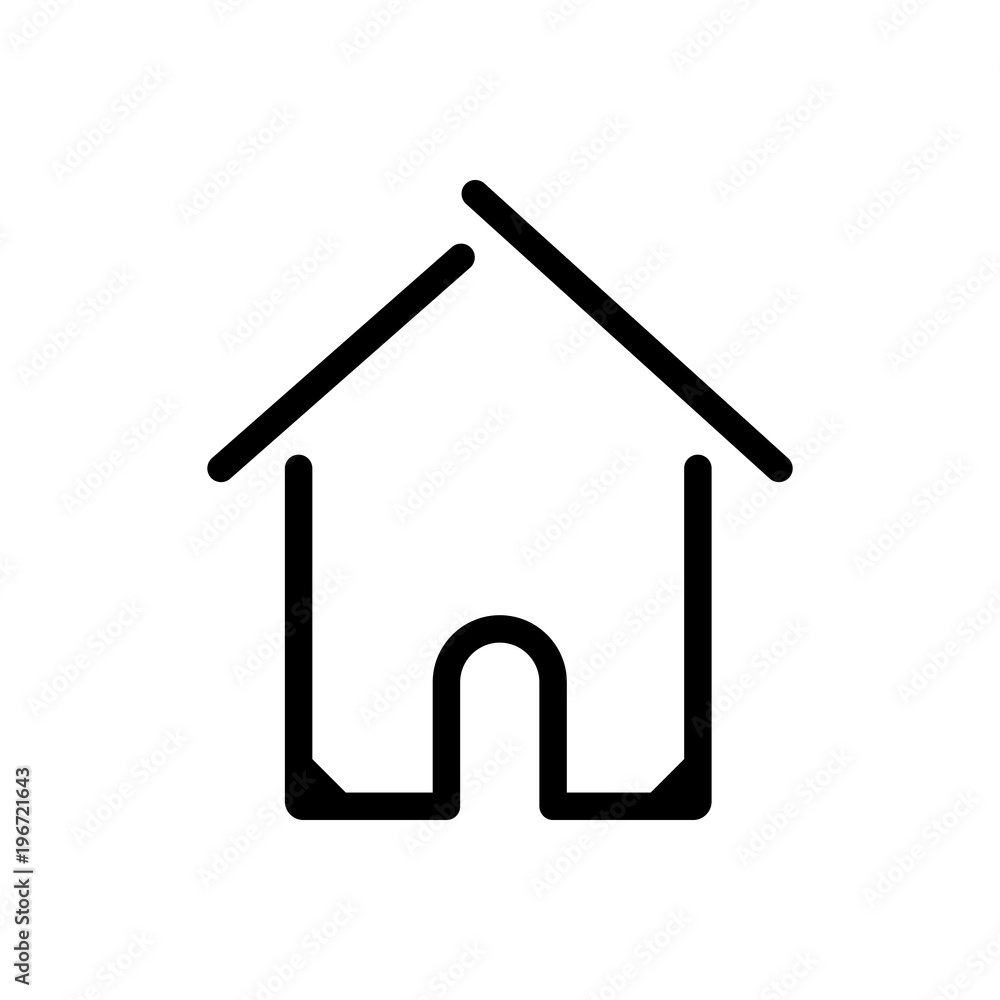 house building outlined vector icon. Outlined symbol of private home. Simple, modern flat vector illustration for mobile app, website or desktop app house building outlined vector icon. Outlined symbol of private home. Simple, modern flat vector illustration for mobile app, website or desktop app