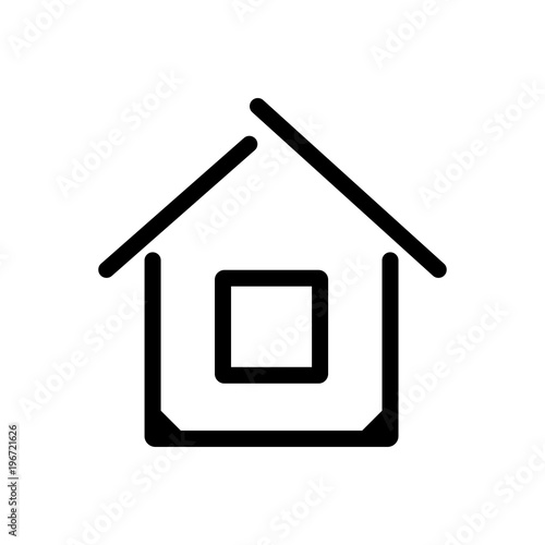 house building outlined vector icon. Outlined symbol of private home. Simple, modern flat vector illustration for mobile app, website or desktop app