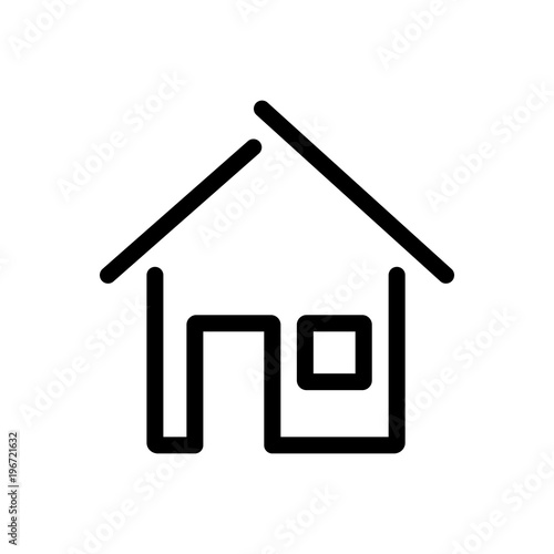 house building outlined vector icon. Outlined symbol of private home. Simple, modern flat vector illustration for mobile app, website or desktop app