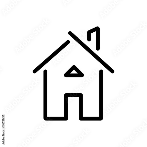 house building outlined vector icon. Outlined symbol of private home. Simple, modern flat vector illustration for mobile app, website or desktop app